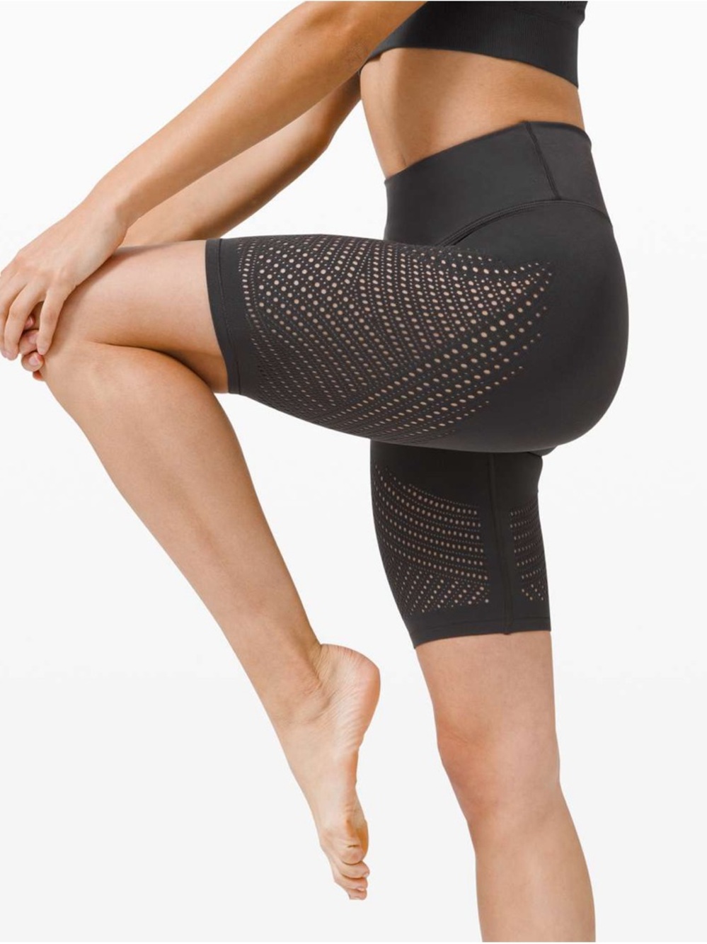Lululemon perforated biker shorts